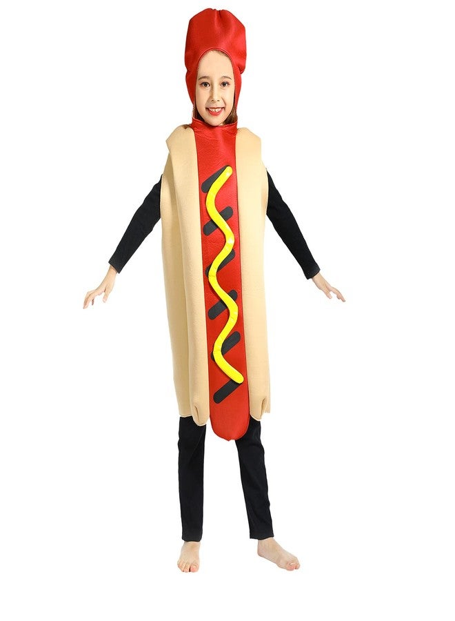 Wizland Hot Dog Costume Kids, Boys Hot Dog Costume for Halloween and Dress Up Party Food Role Play - Image 3